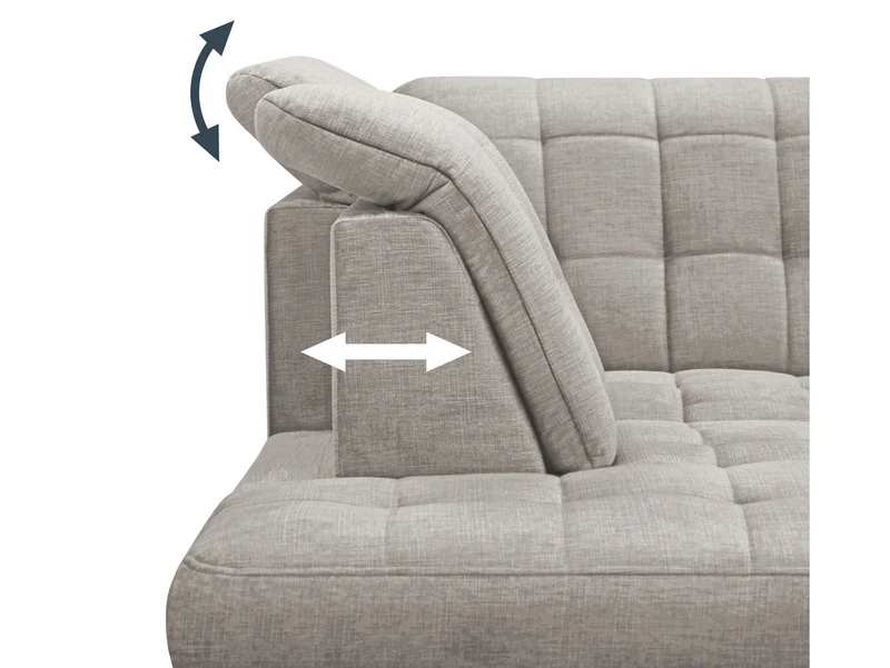 Aragon Corner Sofa Bed with Storage 270×230 cm – Adjustable Headrests & Seat Depth