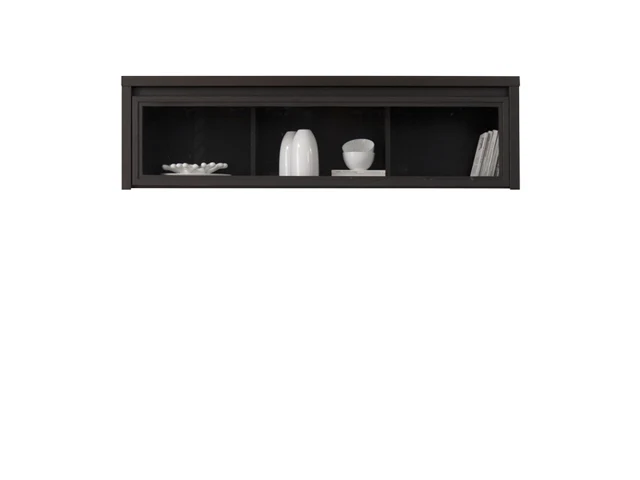 Kaspian Wall-Mounted Display Cabinet 143 cm – Wenge | Glazed Door & Dust-Free Storage