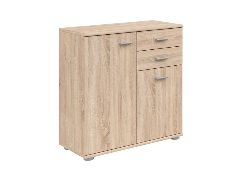 Noeda Chest of Drawers 70.9 cm – Sonoma Oak, 2 Drawers & 3 Shelves