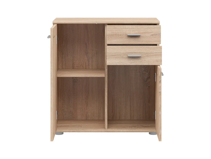 Noeda Chest of Drawers 70.9 cm – Sonoma Oak, 2 Drawers & 3 Shelves