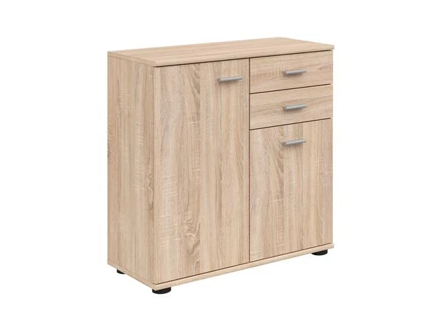 Noeda Chest of Drawers 70.9 cm – Sonoma Oak, 2 Drawers & 3 Shelves