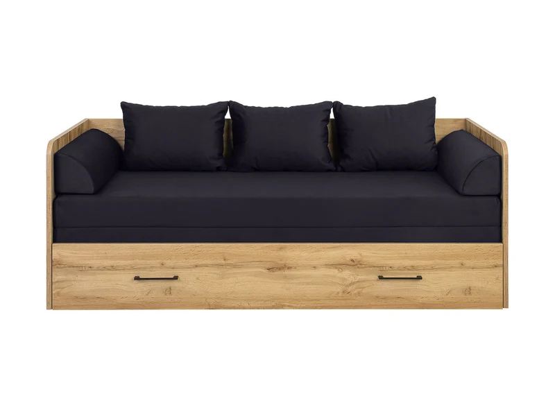 Tetrix — Daybed & Pull-Out Bed Set 80/160 cm | Wotan Oak & Black