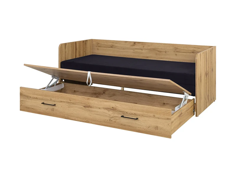 Tetrix — Daybed & Pull-Out Bed Set 80/160 cm | Wotan Oak & Black