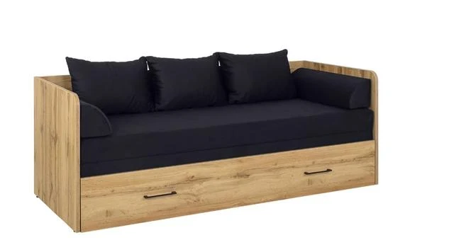 Tetrix — Daybed & Pull-Out Bed Set 80/160 cm | Wotan Oak & Black