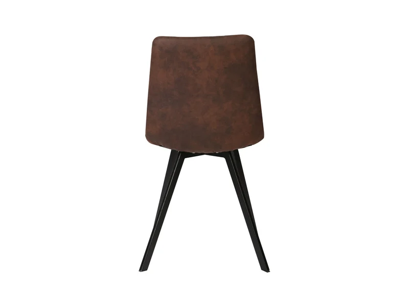 Rubi — Upholstered Dining Chair | Brown | Black Powder-Coated Frame | Max 120 kg