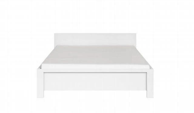 Kaspian Bed Frame 140×200 cm – White / White Matt