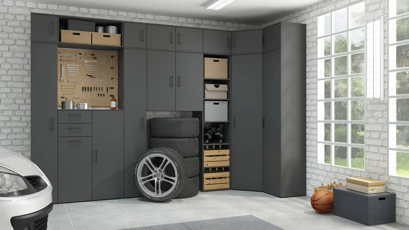 MultiDo Shelving Unit with Doors – 6-Zone Storage Cabinet