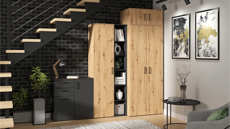 MultiDo Shelving Unit with Doors – 6-Zone Storage Cabinet