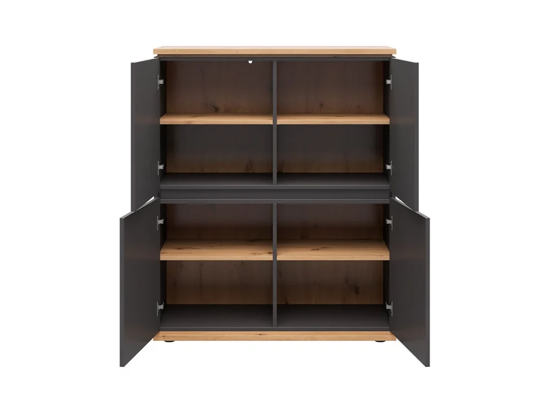 Yamael 4-Door Cabinet