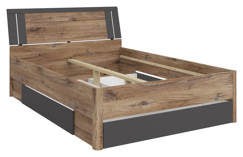 Saturn Bed 160 – Dark Flagstaff Oak / Graphite