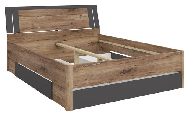 Saturn Bed 160 – Dark Flagstaff Oak / Graphite