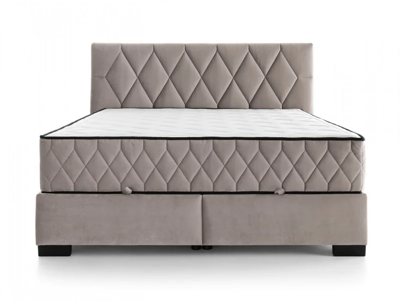 Reve Upholstered Bed 160×200 with Storage – Dual 7-Zone Pocket Spring Mattresses