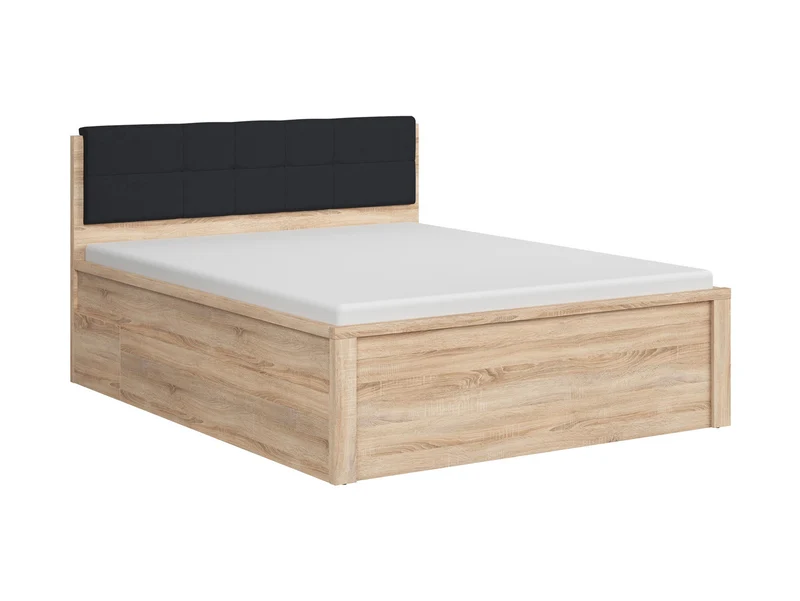 Upholstered Headboard Pad 160 cm – For Tetrix & Kaspian T Beds, Solar 99 Black