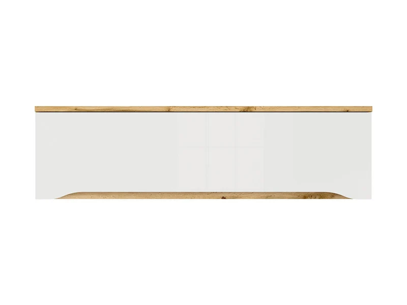 Nuis Wall Cabinet 135 cm – Wotan Oak / White Gloss, Push-to-Open Door