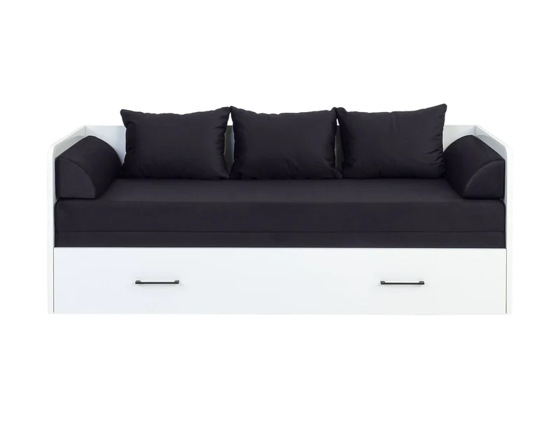 Tetrix Youth Daybed Set 80/160 cm – White Gloss / Solar 99 Black