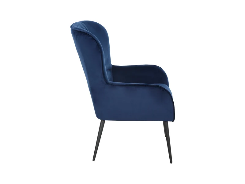 Samon Wing Armchair – Velvet Blue