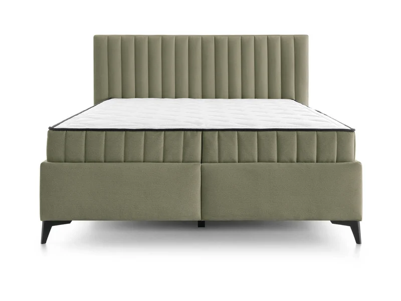 Joy Upholstered Bed 160×200 cm – Dual Mattresses & Side Storage