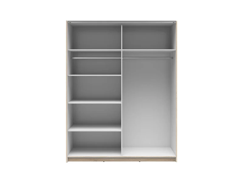 Tetrix Sliding Door Wardrobe 153 cm – Mirror Doors, Sonoma Oak
