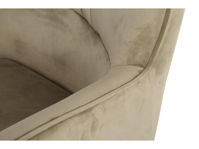 Samon Wingback Armchair | Velvet Upholstery | Black Legs