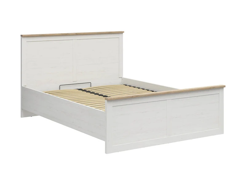 Loksa Storage Bed 160×200 cm – Andersen Pine White & Grandson Oak