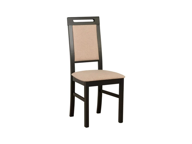 Lobo Upholstered Dining Chair – Beige & Black