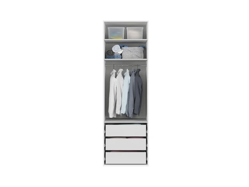 Flex — Narrow Wardrobe 75 cm with Mirror Panel