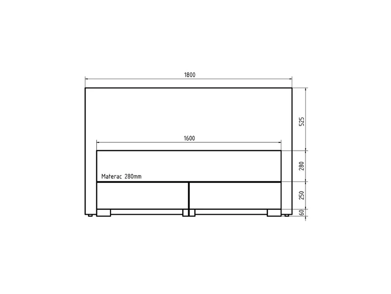 Reve Upholstered Bed 160×200 cm – Storage & Dual Mattresses Included