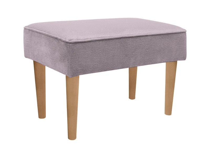 Milo Rectangular Ottoman 61 cm – Monoli 62, Foam Seat, Decorative Piping, Wooden Legs