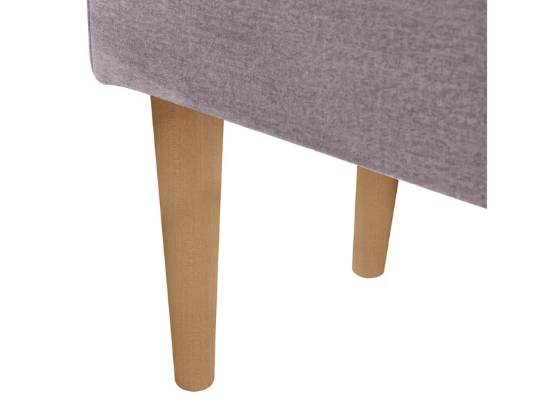 Milo Rectangular Ottoman 61 cm – Monoli 62, Foam Seat, Decorative Piping, Wooden Legs