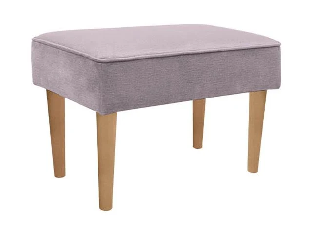 Milo Rectangular Ottoman 61 cm – Monoli 62, Foam Seat, Decorative Piping, Wooden Legs