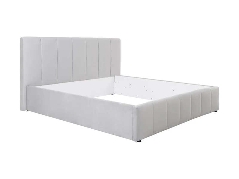 Lones Upholstered Bed 180×200 cm – Bluvel 03, Bedding Storage, Gas-Lift Option (Ergo Space II)