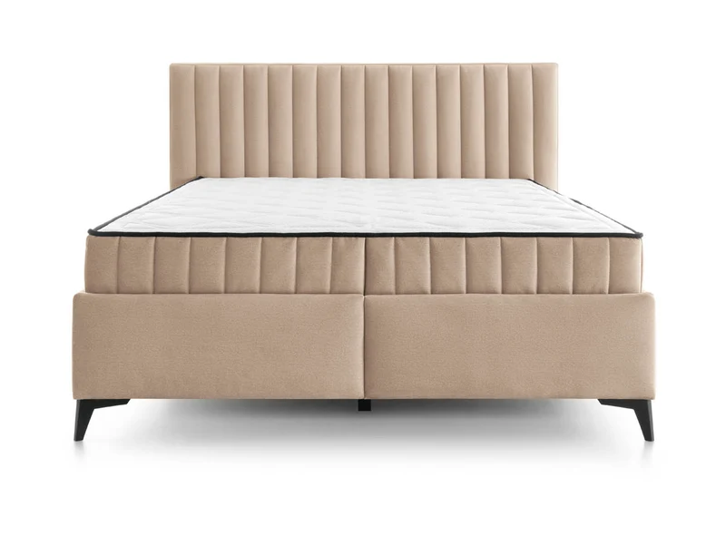 Joy Upholstered Bed 180×200 cm – Element 06, 2 Reversible Mattresses, Side Storage, Fresche®, Vertical Stitching