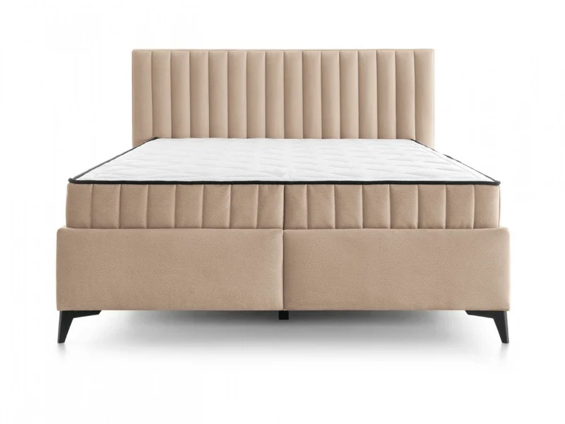 Joy Upholstered Bed 180×200 cm – Element 06, 2 Reversible Mattresses, Side Storage, Fresche®, Vertical Stitching
