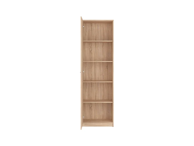 Nepo Plus Tall Closed Cabinet 60 cm – Sonoma Oak, 4 Shelves, 1 Door