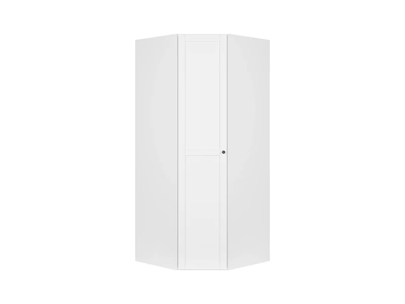 Flex Corner Wardrobe 103cm – White, LED Sensor Light & 6 Shelves