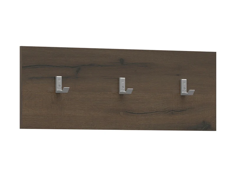 Nepo Plus Wall Coat Rack 70 cm – Noble Oak | 3 Hooks | Compact Hallway Storage
