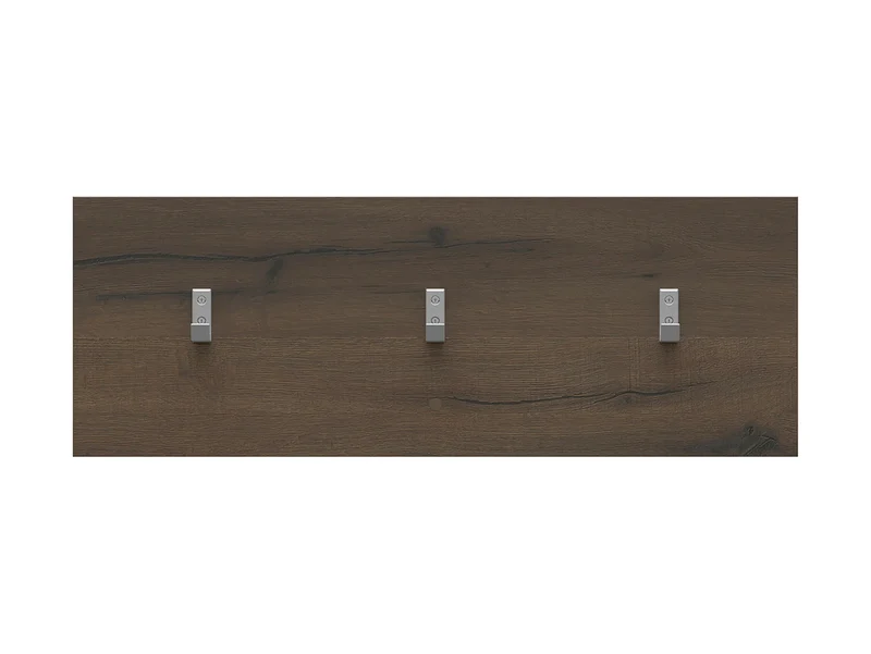Nepo Plus Wall Coat Rack 70 cm – Noble Oak | 3 Hooks | Compact Hallway Storage