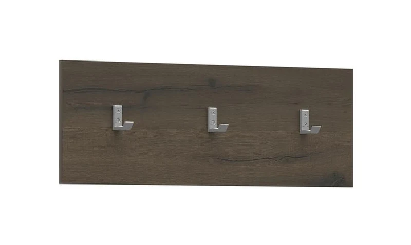 Nepo Plus Wall Coat Rack 70 cm – Noble Oak | 3 Hooks | Compact Hallway Storage
