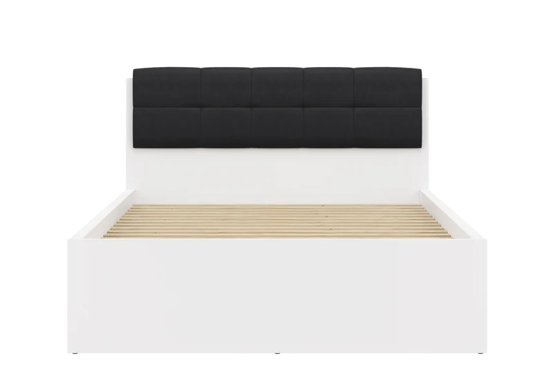 Tetrix 140 Upholstered Headboard Pad – Solar 99 Black | Soft Quilted Backrest for Tetrix Bed