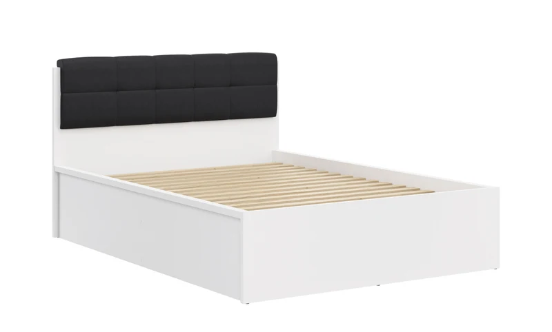 Tetrix 140 Upholstered Headboard Pad – Solar 99 Black | Soft Quilted Backrest for Tetrix Bed
