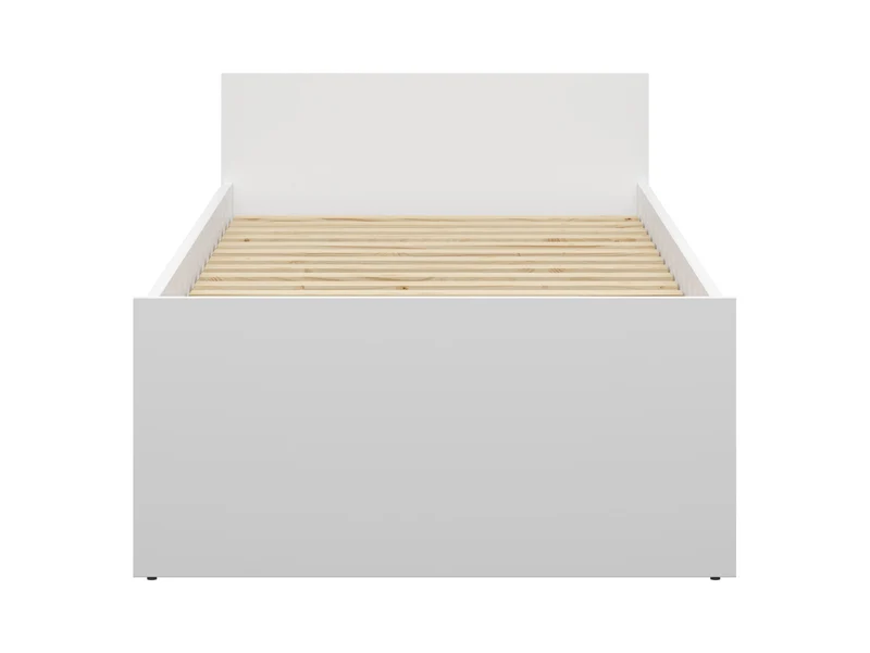 Nepo Plus Single Bed 90×200 cm | White | High Headboard | Youth & Kids Bedroom