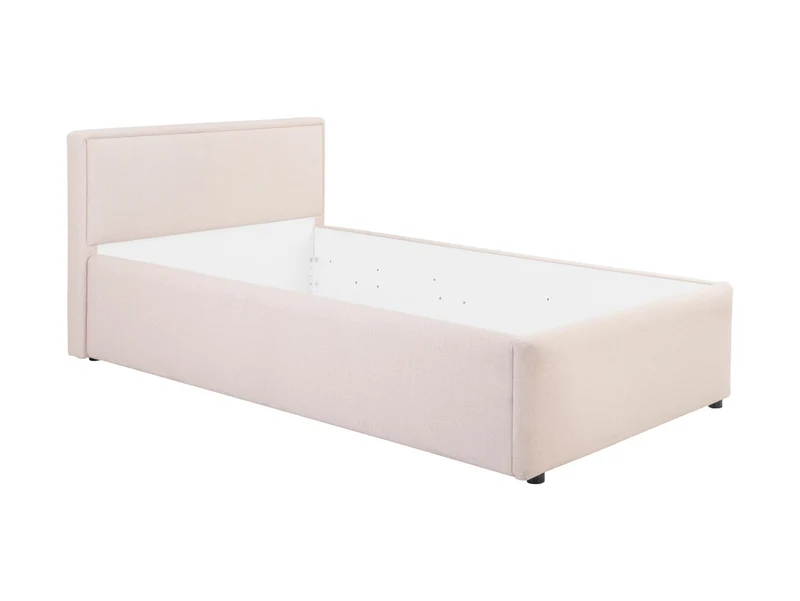 Nedin Upholstered Bed 90×200 cm | Fabric Headboard | Leg Frame | Modern Bedroom