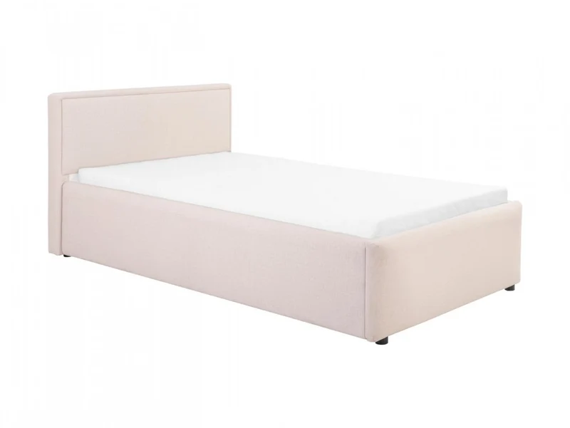 Nedin Upholstered Bed 90×200 cm | Fabric Headboard | Leg Frame | Modern Bedroom