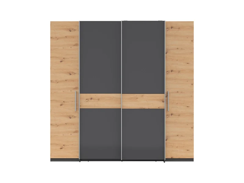Fabio Wardrobe – Graphite & Artisan Oak, 215 cm