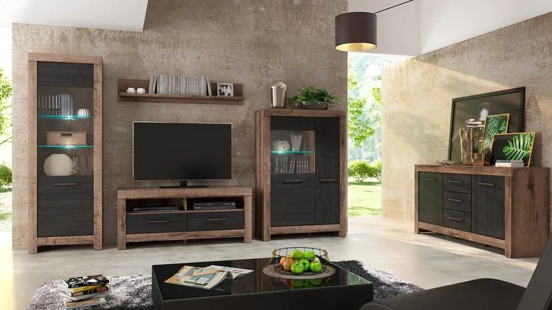 Balin Wall Shelf 140 cm – Monastery Oak, Matches TV Cabinet, Modern & Classic Interiors