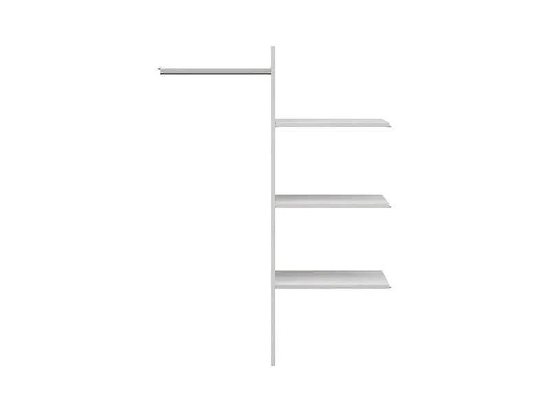Hesen Wardrobe Insert 85 cm – Sibiu Larch, Hanging Rail, 3 Shelves, 4 Compartments