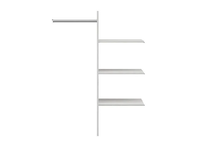 Hesen Wardrobe Insert 85 cm – Sibiu Larch, Hanging Rail, 3 Shelves, 4 Compartments