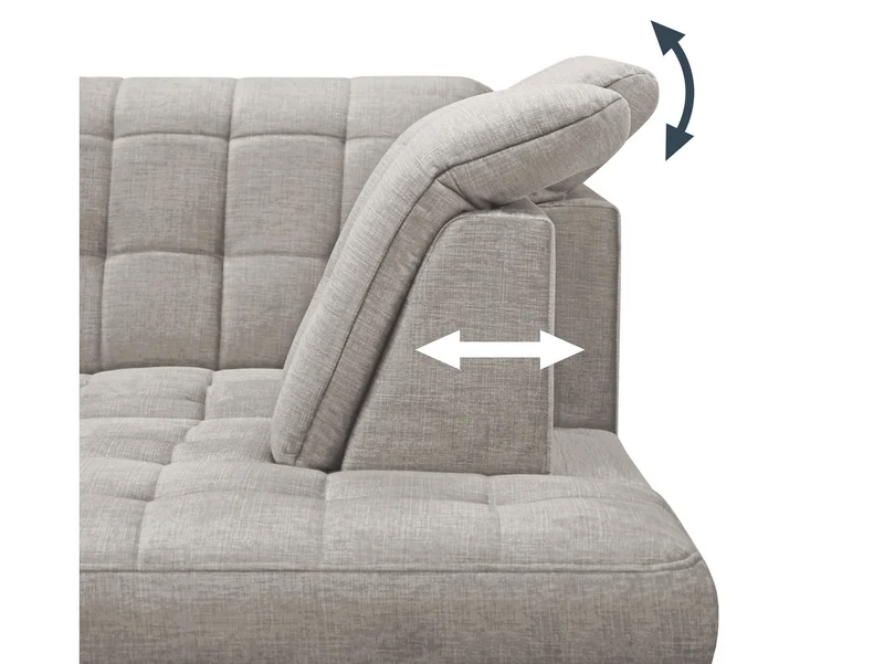 Aragon Corner Sofa Bed — Adjustable Headrests & Seat, Storage, 140×198cm Sleeping, Voss 28