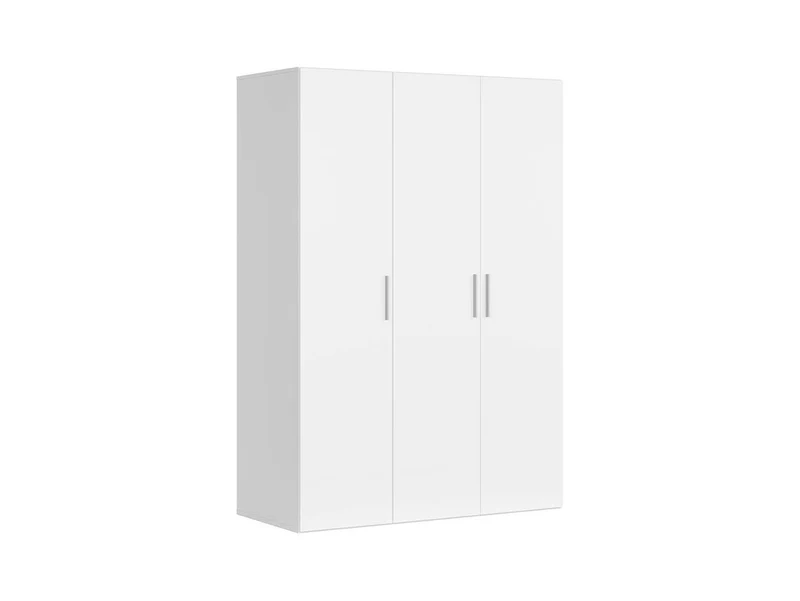 Flex Wardrobe 150 — 2-Unit Set with 3 Hanging Rails, White