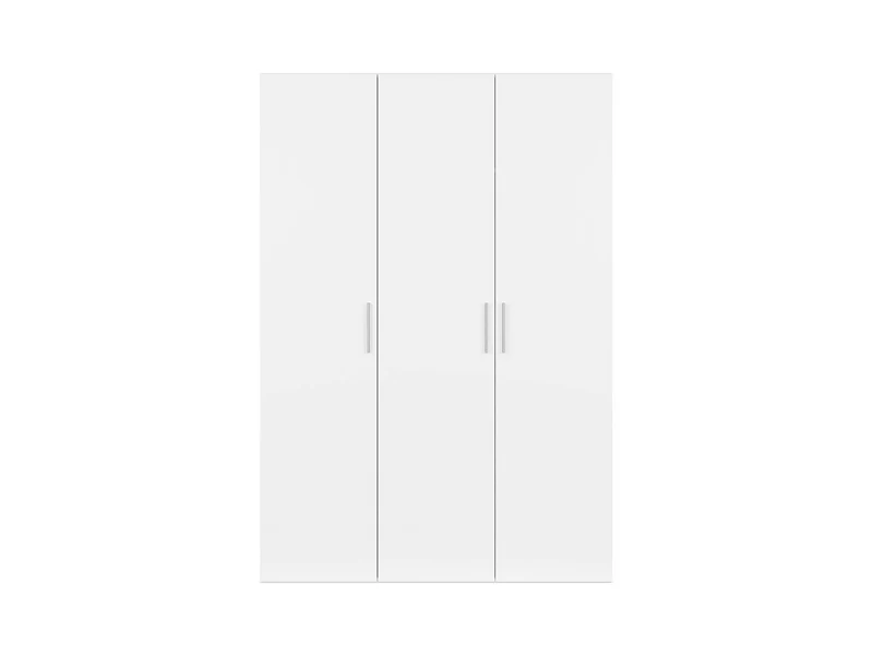 Flex Wardrobe 150 — 2-Unit Set with 3 Hanging Rails, White